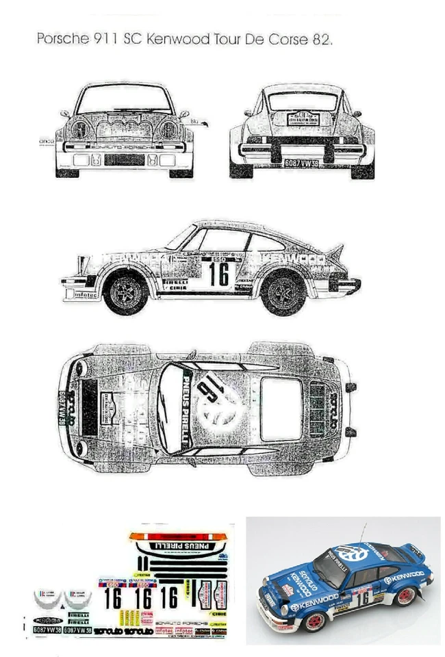 Porsche  911 SC - KENWOOD  - Rally  TOUR DE CORSE 82  - Immagine 1 di 1