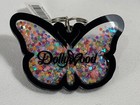 2 DollyWood Confetti Butterfly Double Sided Key Chain Chains Stocking Stuffers