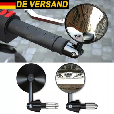 2x Rückspiegel Spiegel Aluminium Fahrrad Motorrad Halter eBike Roller Lenkerende - Bild 1 von 4