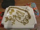 NEW USED GOLD TONED CHAIN LOT ALL NICE CHAINS MENS AND WOMENS