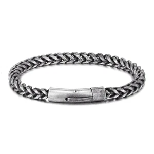 Locomotive Men Punk Rock Bicycle Chain Bracelet 18K Gold Plated Stainless Steel - Picture 1 of 15