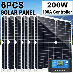 2400 Watts Solar Panel Kit 100A 12V Battery Charger w/ Controller Caravan Boat - Picture 1 of 18