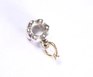 Original Pandora "I Do" 14K Gold & Sterling Silber Diamant Ehering Charm - Bild 1 von 7