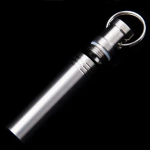 Hot Titanium Alloy Keychain Waterproof Box Sealed Container Outdoor Storage EDC - Picture 1 of 10