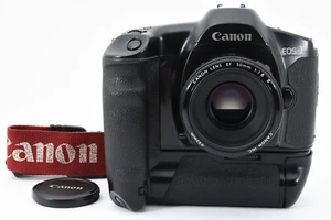 Canon EOS-1 35mm Film Camera + PB-E1 + EF 50mm f1.8 II AF Lens From JAPAN #2177 - Picture 1 of 15