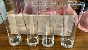 4er Set, hohe 8" klare Biergläser. Schönes 3" Top. - Bild 1 von 7