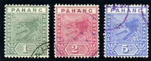 Malaya Pahang 1891 set complete very fine used. SG 11-13. Sc 11-13. - Picture 1 of 1