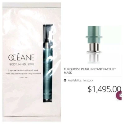 OCEANE Turquoise Pearl Instant Facelift Mask, Reduces Wrinkles *RARE & SEALED!* - Image 1 of 4