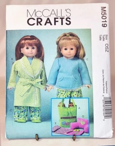 Pattern American Girl Doll Pajamas and Accessories 18 inch Dolls McCalls M5019 - Imagen 1 de 2
