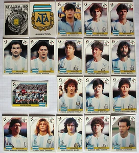 FÚTBOL Football 19 x PANINI WCS WORLDCUP STORY WC WM 1990 ARGENTINIEN MARADONA - Picture 1 of 2