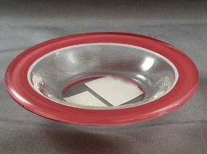 Fifth Avenue Crystal LTD Votive Candle Holder Red and Clear 4in Christmas - Picture 1 of 3