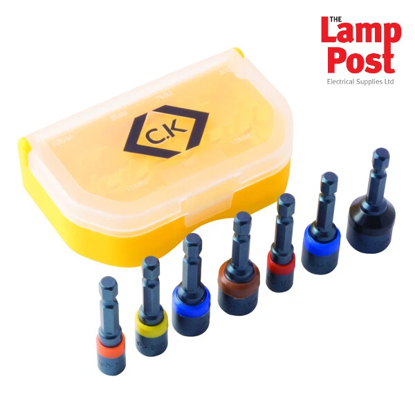 CK Tools T4514 7 Piece 1/4" Hex Impact Magnetic Screw Metric Nut Driver & Case - Image 1 of 1