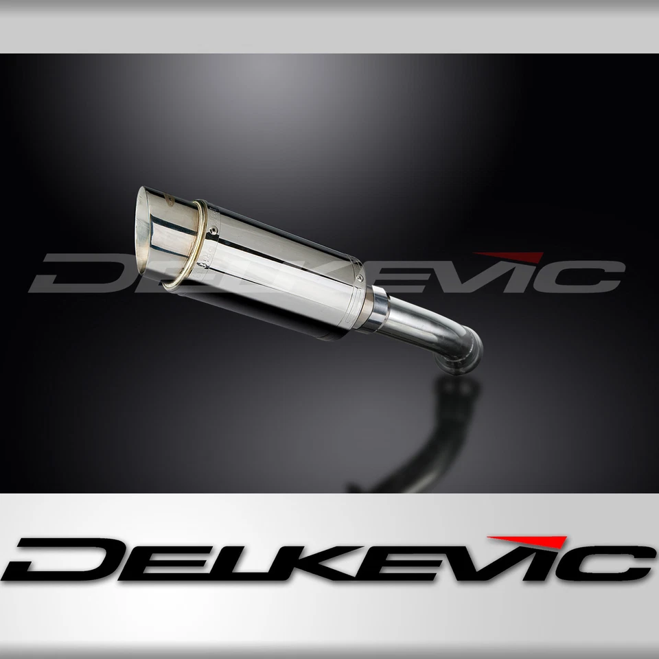 BMW K1200S 2005-2008 Delkevic Slip On 8" Round Stainless Exhaust Muffler Kit — 第 1/4 张图片