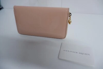 Alexander McQueen BRAND NEW Wallet Purse Patent Leather Nude Gold Rrp £490 - Image 1 of 4