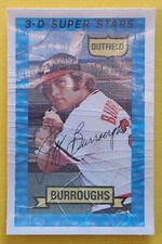 JEFF BURROUGHS 1974 Kellogg's 3D Super Stars #16 Texas Rangers Cracked