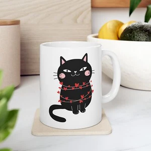Cat coffee, mug, cat in love mug, gift for wife, gifts for mom, cute cat mug - Picture 1 of 9