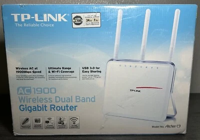 TP-Link AC1900 White Wireless Dual Band Gigabit Router (Model: Archer C9) SEALED - Image 1 of 4