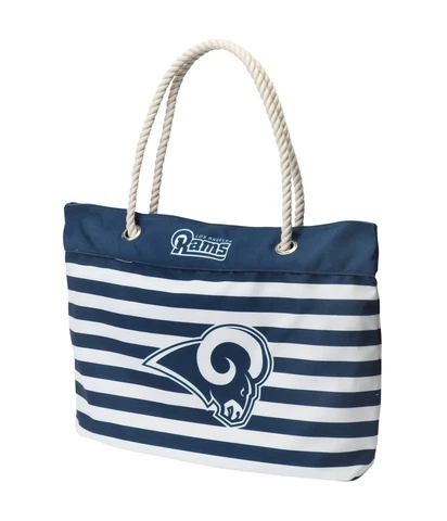 Forever Collectibles Womens Nautica Stripe Tote Handbag Purse navy Cover
