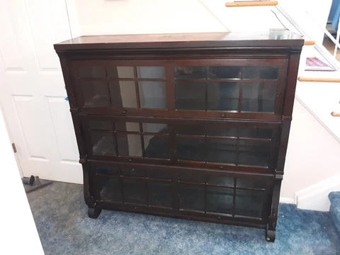 Antique Mahogany Empire Style Stacking Barrister Bookcase Cover