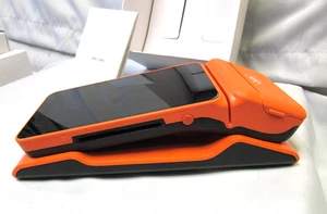 Android 4G NFC POS Terminal G05A Wireless Data Device Orange Black Printer - Picture 1 of 17