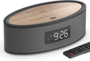 Bluetooth Clock Radio Speaker with Dual Music/Radio Alarms, Aesthetic Design wit - Picture 1 of 1