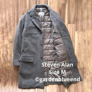 Steven Alan Wool Alpaca Balmacaan Coat M Wool Blend Used from japan used good11F - Picture 1 of 15