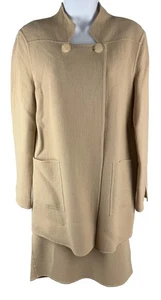 Traje de mujer St. John chaqueta de lana tostada camel y falda lápiz talla 6/8 - Imagen 1 de 7