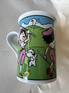 *BETTY BOOP Fine Porcelain Collector Coffee / Tea Mug Golf Danbury Mint - Picture 1 of 9