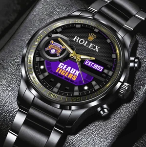 LSU Tiger Baseball 2025 schwarz Edelstahl Uhr - Bild 1 von 5
