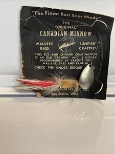 Nuevo de Lote Antiguo Chippewa Valley Fly Co. Señuelo de pesca original canadiense Minnow - Imagen 1 de 6