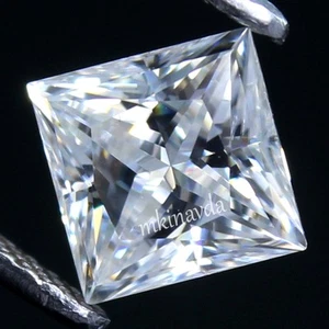 Diamante sfuso Principessa Naturale Colore D VVS1 Ottimo Taglio Bianco Certificato 4x4 MM - Foto 1 di 6