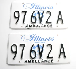 Utilería de película - Un par de matrículas ILLINOIS - Imagen 1 de 6
