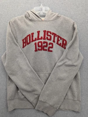 Hollister Sudadera con Capucha Para Hombre Gris Medio 1922 Pullover Sudadera Vellón Logo Foto 1 de 4