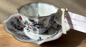 Preciosa taza y platillo Meissen del siglo XIX - Imagen 1 de 19