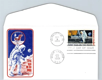 S05-9383, FIRST MAN ON THE MOON, * CCCACHETS WITH CARD, FIRST DAY COVER - Image 1 of 2