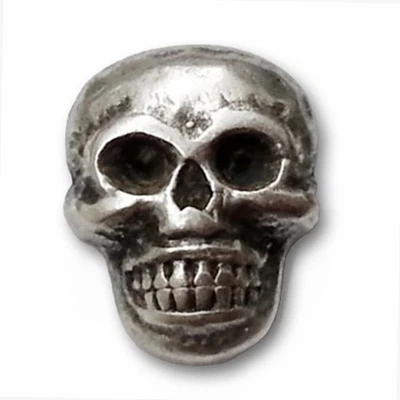 Metal Skull Button with Shank by 2pcs, Antique Silver, TR-11145 - Image 1 of 4