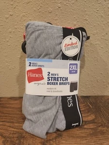 Paquete de 2 calzoncillos boxer Hanes edición limitada para hombre 2XL 44-46" nuevos - Imagen 1 de 2