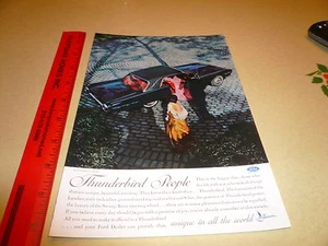 Ford Thunderbird T-Bird Black Landau Ad Advertisement Vintage - Picture 1 of 1
