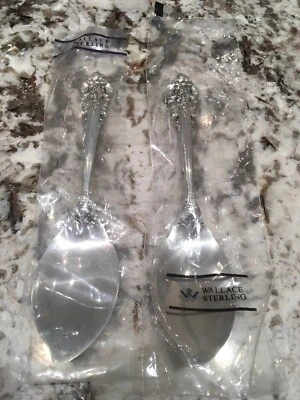 1 NEW MINT Grande Baroque Wallace Sterling Silver Jelly Spoon 6+" Serving Grand - Image 1 of 4