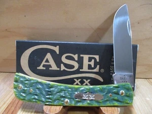 NIB Case Green Apple Bone Peach Seed Jig Sod Buster Jr. 6137 Pocket Knife -27863 - Picture 1 of 12