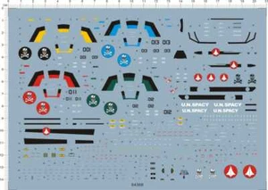 Detail Up 1/96 VF-1S A MC03 Macross Spacecraft Markings Model Water Slide Decal - Bild 1 von 1