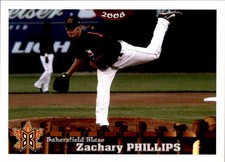 2008 Bakersfield Blaze Grandstand 22 Zachary Phillips Sacramento California Card