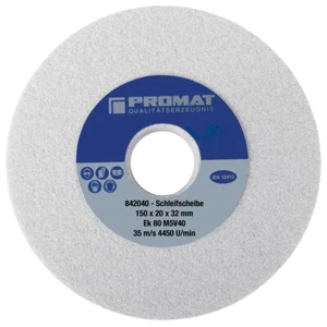 Schleifbockscheibe Ø125xB20x32mm 80 Form A Aluminiumoxid PROMAT - Bild 1 von 1