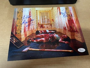 THE SHINING GRADY TWINS LISA & LOUISE BURNS SIGNED 8x10 PHOTO Blood JSA COA - Picture 1 of 1