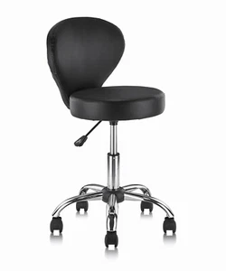 Rolling Swivel Salon Stool Chair with Back Support Adjustable Hydraulic Office - Picture 1 of 7