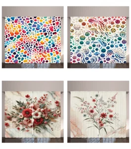 Ambesonne Leopard Print Curtains, Modern and Abstract Concept Colorful Spots ... - Picture 1 of 26