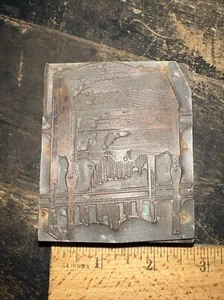 Print Block “ Beautiful Piece of Furniture “ Copper Face, Nice Details. - Picture 1 of 5