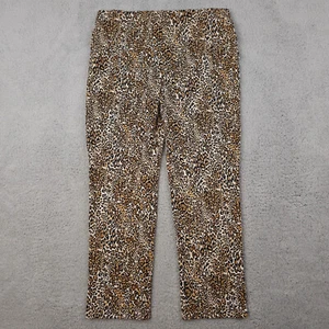 Chicos Pants Womens 1 US 8 Brown Cheetah Print So Slimming Juliet Ankle Pull On - Picture 1 of 11
