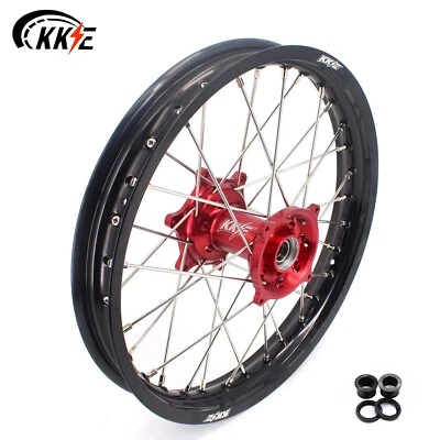KKE 19" Rear Wheel Rim For Honda CRF250R 2014-2025 CRF450R 2013-2025 CNC Red Hub - Image 1 of 4