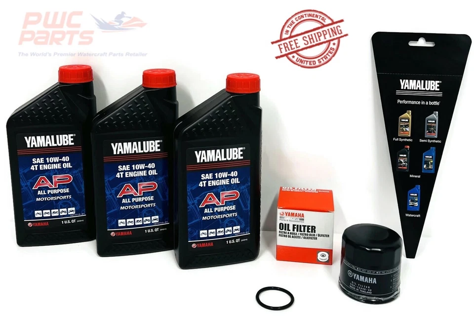 YAMAHA 2000-2006 KODIAK 400 4WD Oil Change Kit Filter Gasket 4T OEM Yamalube - Image 1 of 1